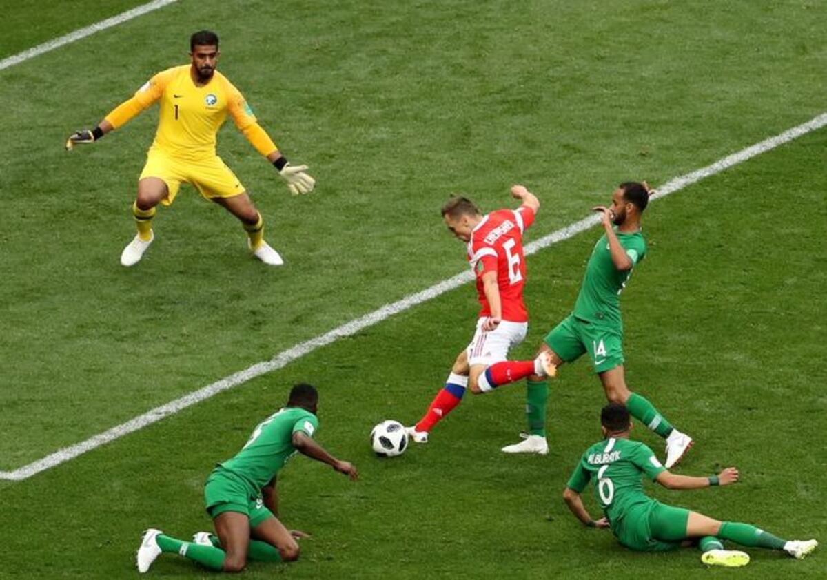 El anfitrión del Mundial Rusia arranca con buen pie al golear a Arabia Saudita