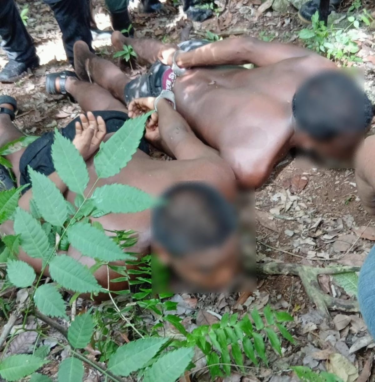 ’Mata Sapo’ y ‘Potongo’ presuntos miembros de la pandilla Los HP de San Joaquín caen en área boscosa