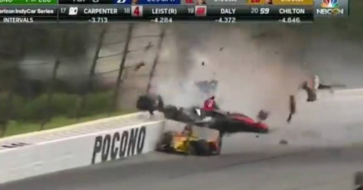 Violento accidente se da en la pista del Indycar