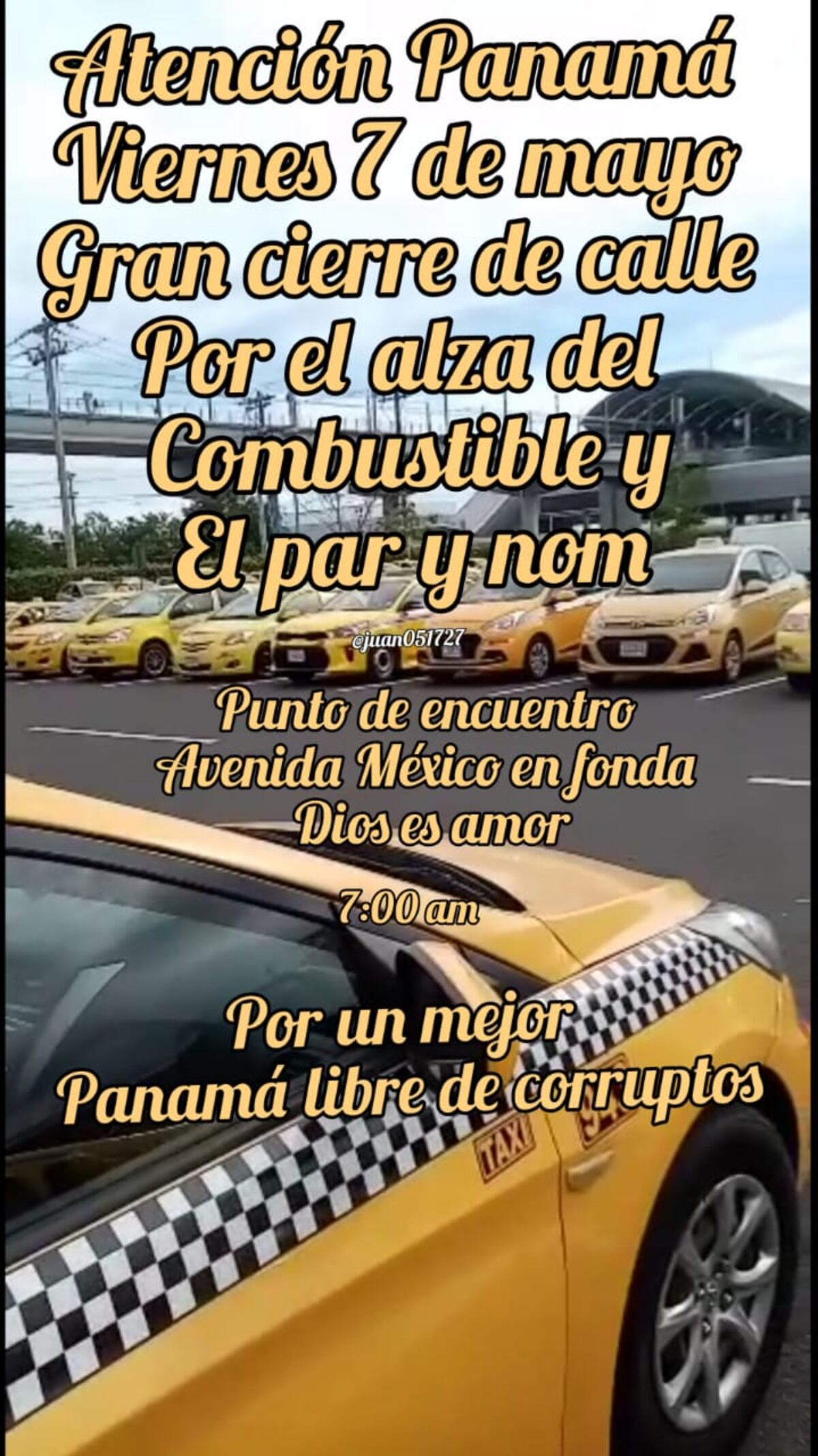 Precaución. Movilizaciones y cierres de calles de los taxistas es a nivel nacional. Video