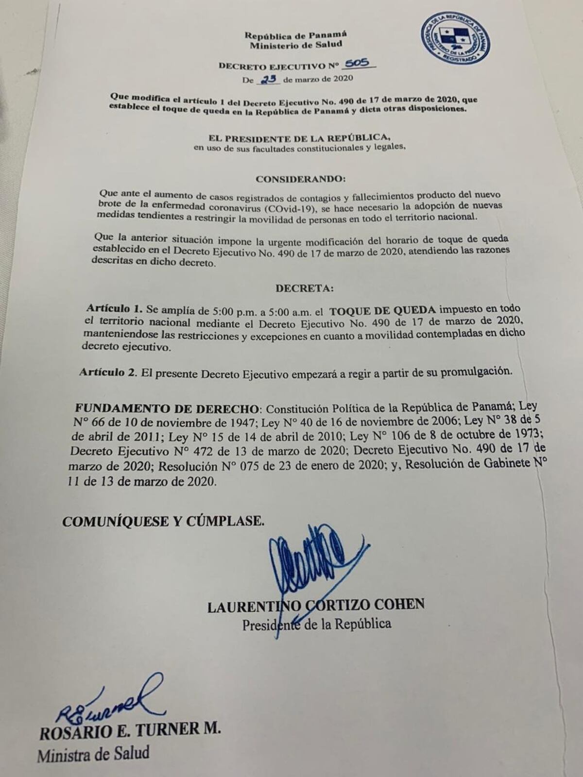 Endurecen medida. Toque de queda se aumenta a 12 horas diarias en todo Panamá