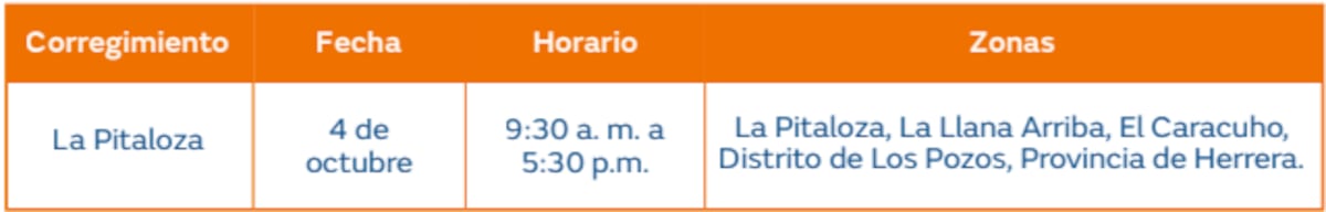 Trabajos de mantenimiento en la red eléctrica del 30 de septiembre al 6 de octubre de 2024