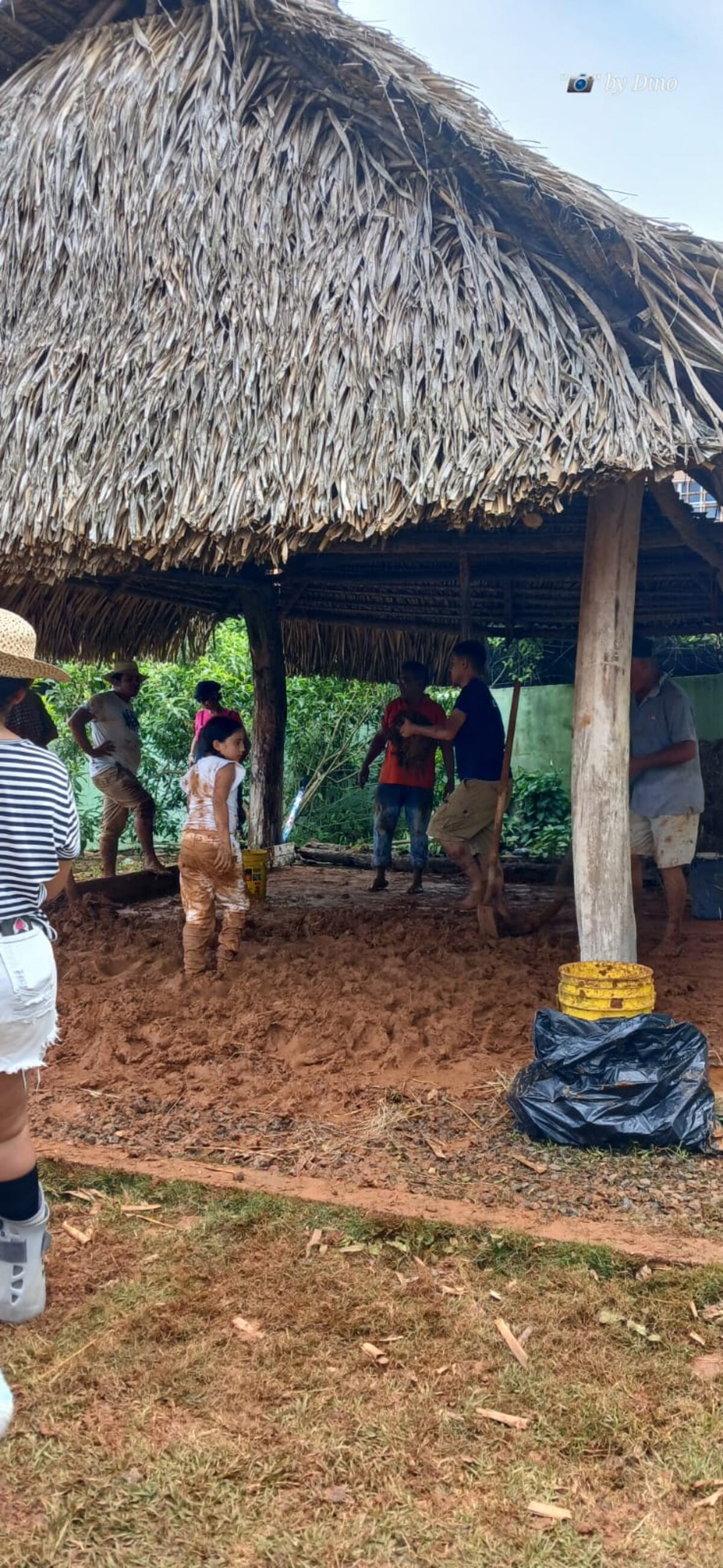 Estudiantes levantan casa de quincha en La Chorrera para rescatar una tradición panameña