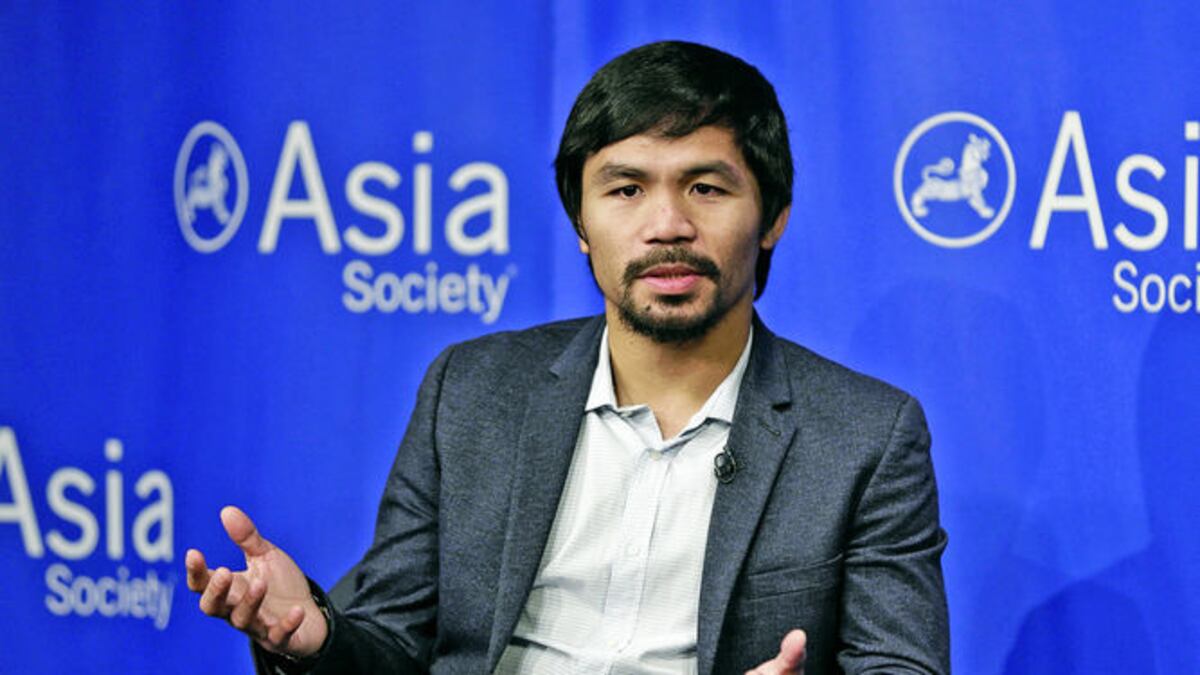 Manny Pacquiao esquiva hablar de sus aspiraciones presidenciales