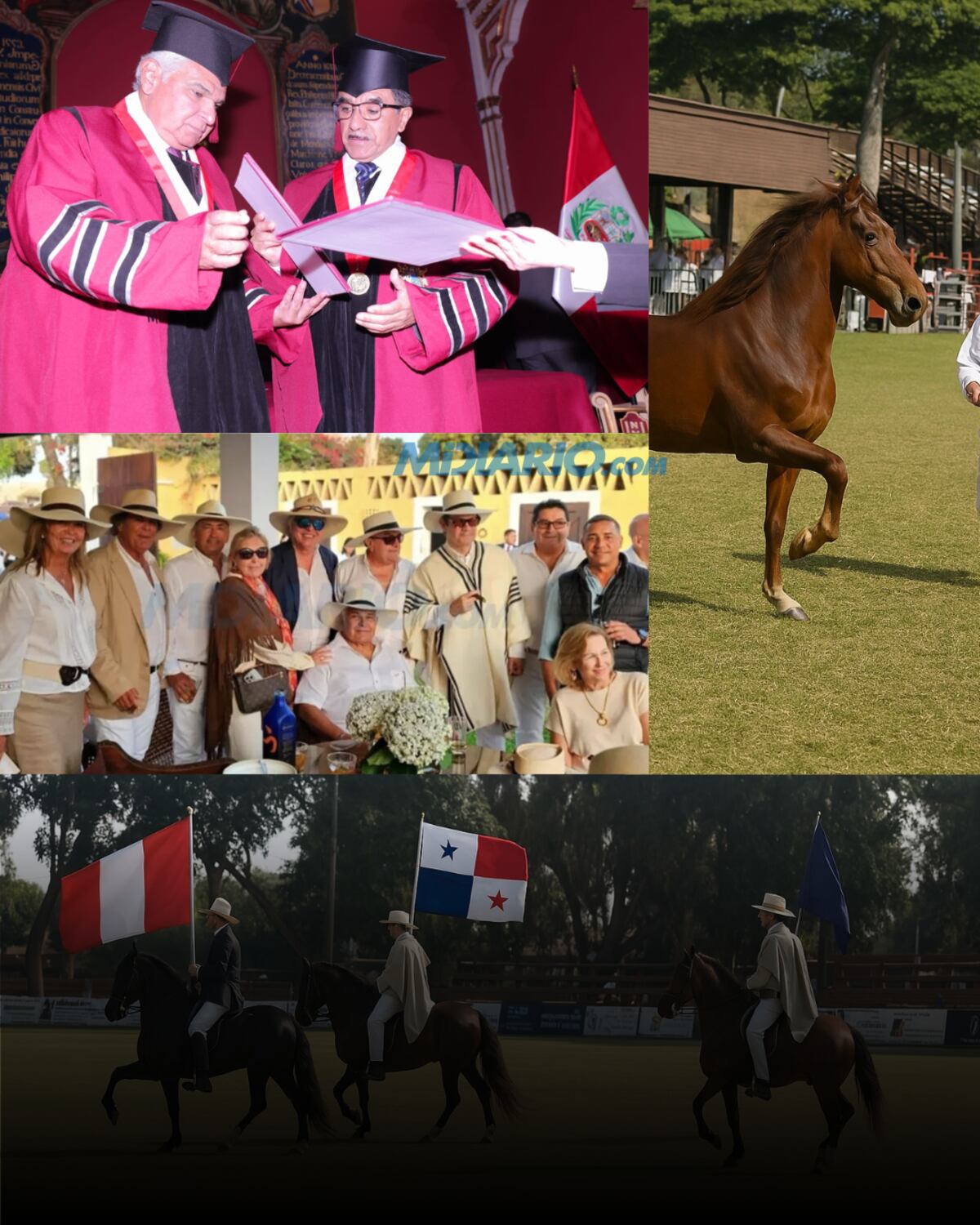 El presidente se lució en Perú: Se graduó, comió rico, montó caballo… y ya está de vuelta