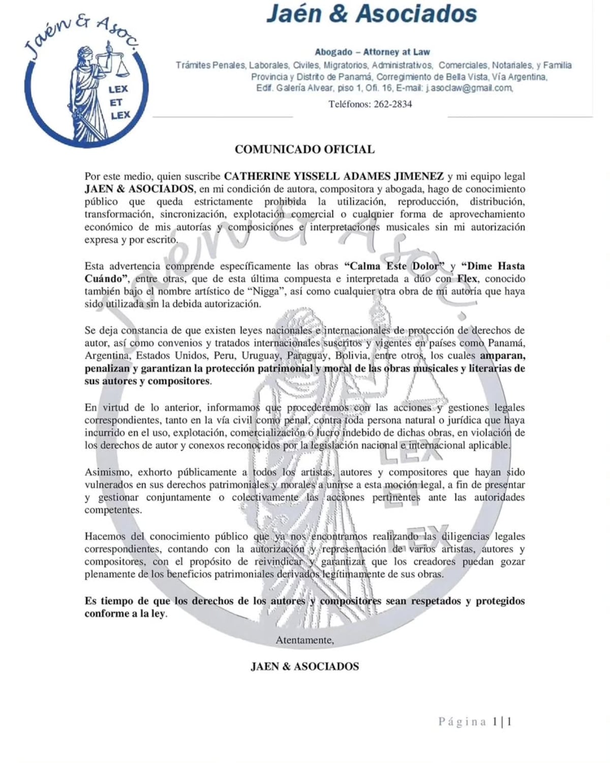 Derechos de autor en llamas: lanzan advertencia legal por canciones vinculadas a Flex