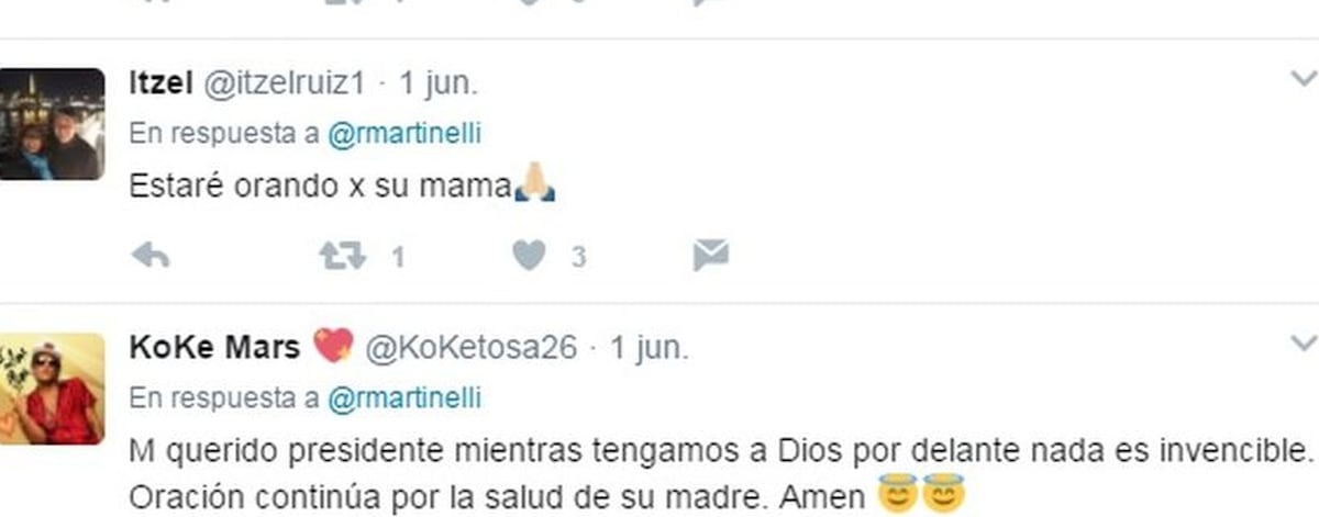 ¡SANTO! Mamá de Martinelli sufre accidente. Él lamenta no poder venir a verla