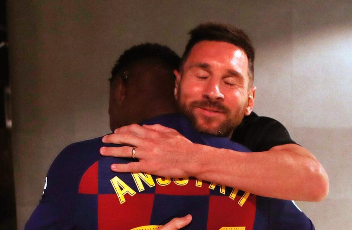 Esta fue la reacción que causó Ansu Fati cuando Messi lo vio por primera vez
