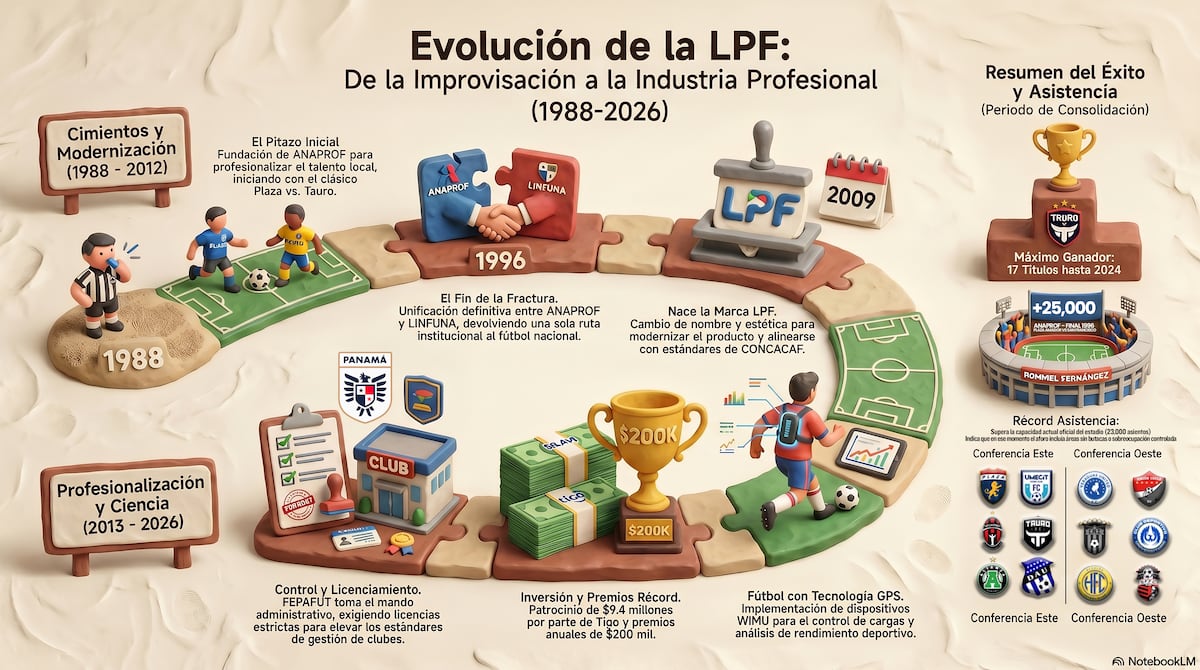 La Liga Panameña, su evolución que cambió el fútbol en Panamá