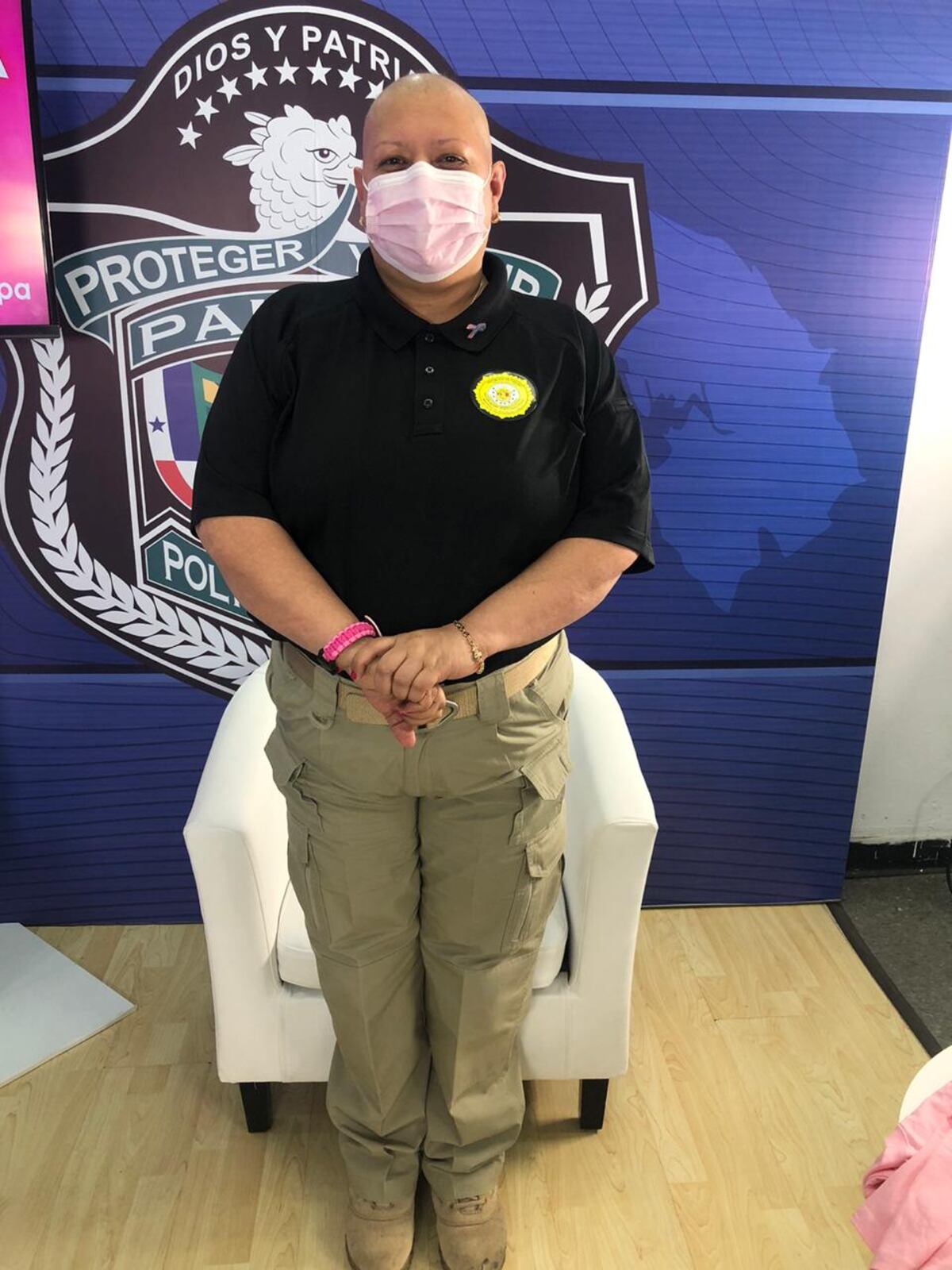 Una guerrera. Yariela tiene 27 años de pertenecer a la Policía Nacional y luchó contra el cáncer