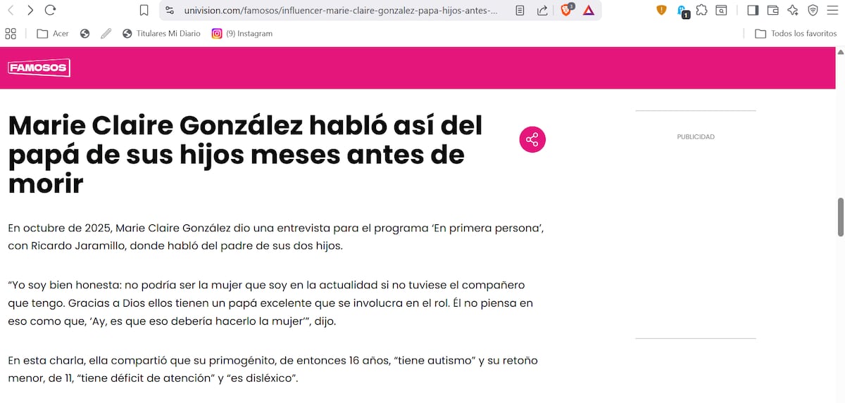 Caso de Marie Claire González trasciende fronteras: medios internacionales destacan sus publicaciones sobre presunto maltrato psicológico de su expareja