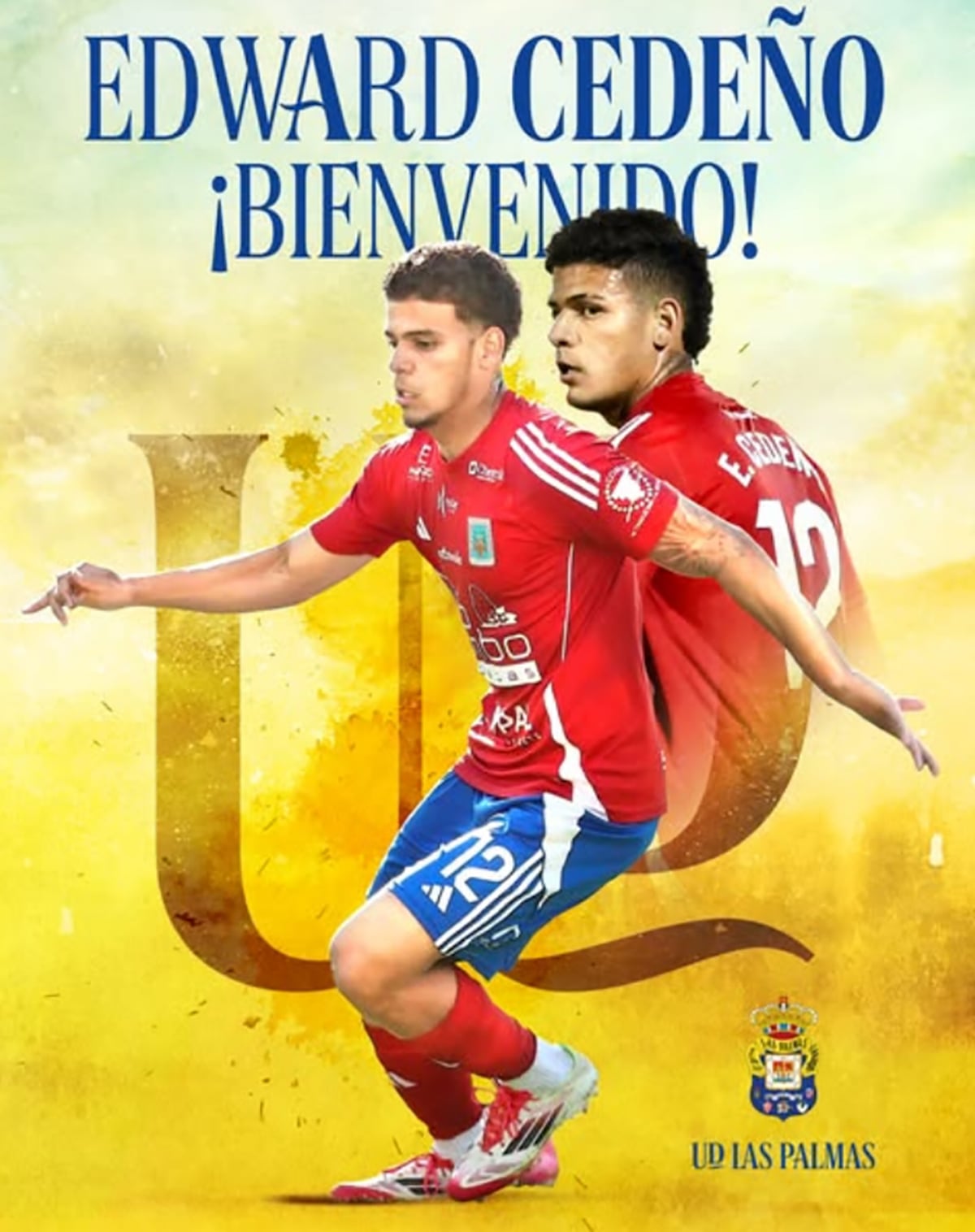 ¡Ya es oficial! Edward Cedeño ficha con Las Palmas y será presentado el sábado