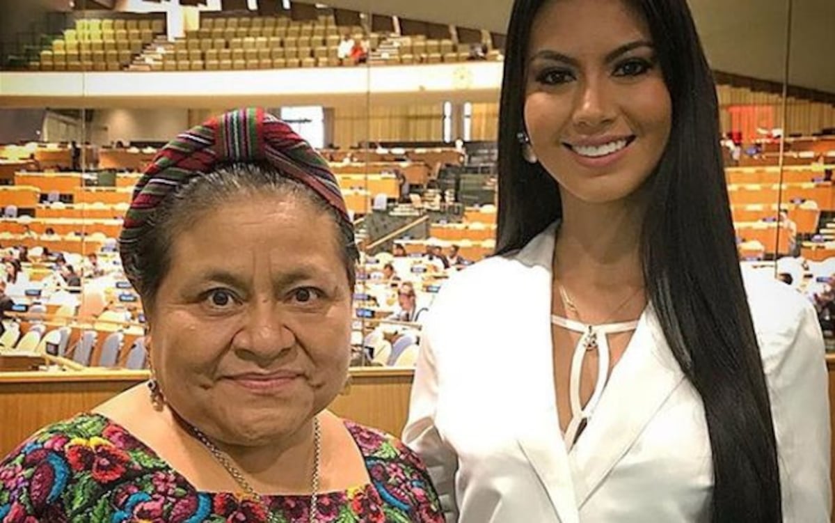 Señorita Panamá Montezuma vuelve a la ONU y comparte con Rigoberta Menchú. Video