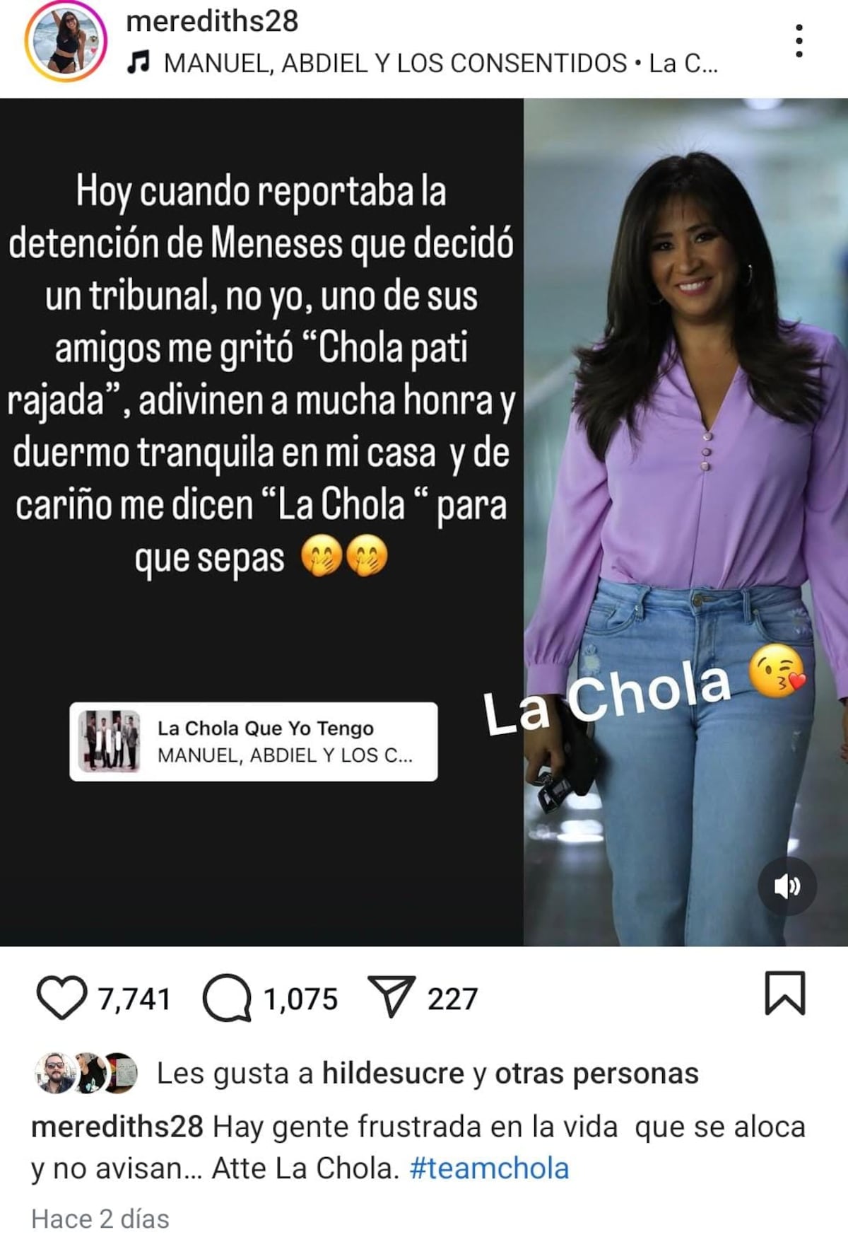 Le gritaron ‘Chola pati rajada’, pero la presentadora de Tv le respondió su pa’ tras