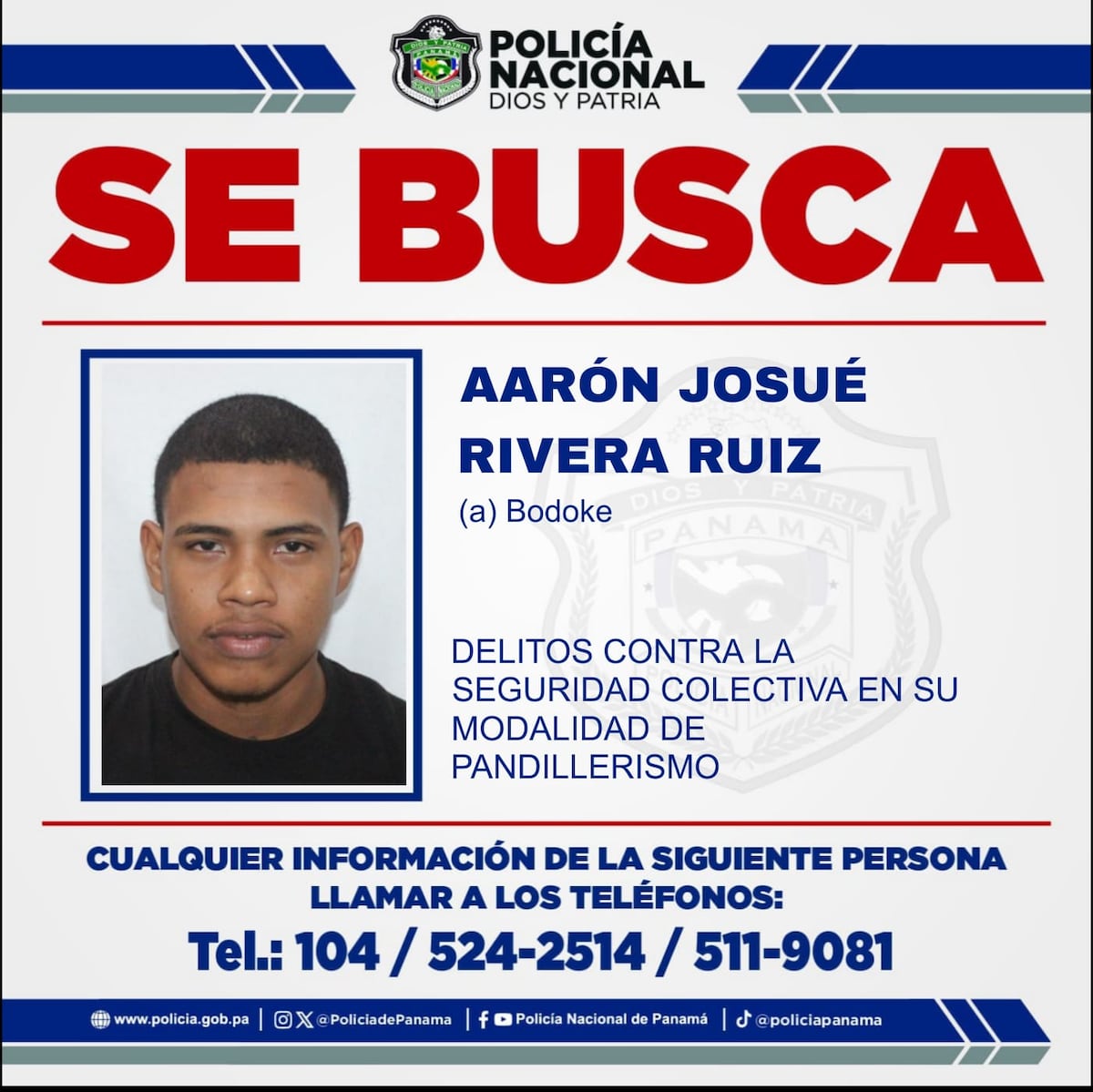 Ojo, San Miguelito: buscan a ‘Mena’, ‘Arkelin’ y ‘Bodoke’