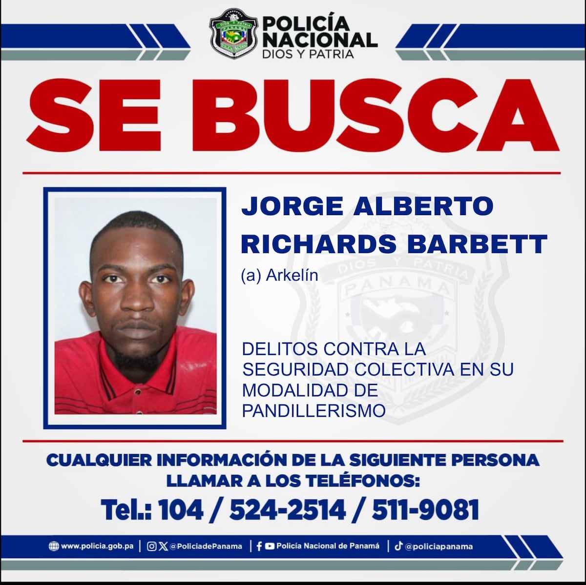 Ojo, San Miguelito: buscan a ‘Mena’, ‘Arkelin’ y ‘Bodoke’