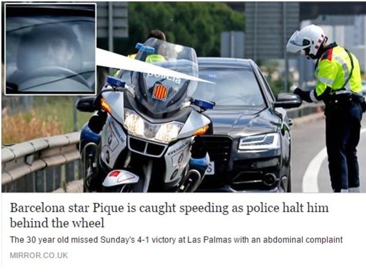 Mal conductor. Autoridades aseguran que Piqué llegó al límite de infracciones