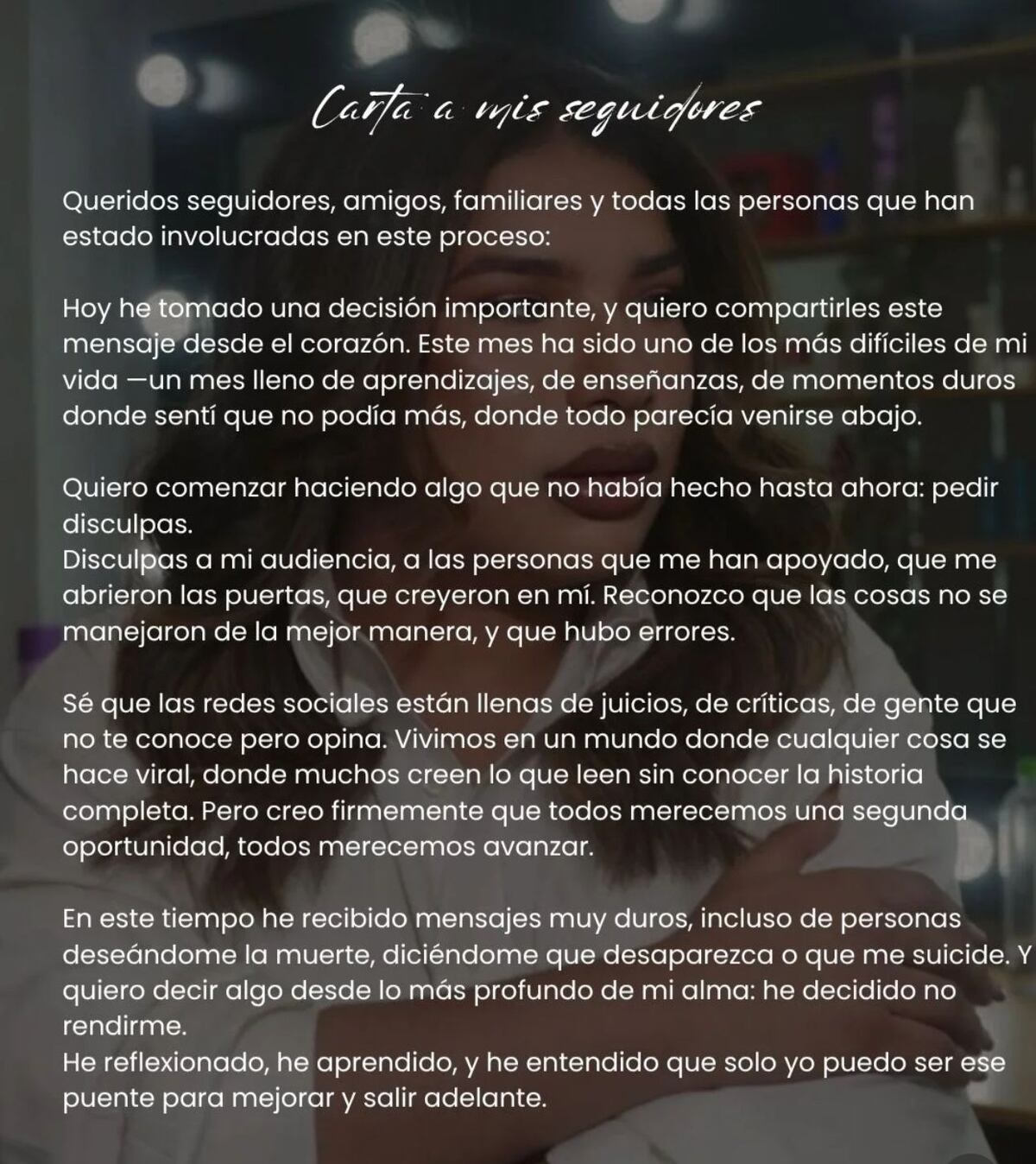 Bomba: Tiffany devuelve el dinero y pide disculpas a los afectados 