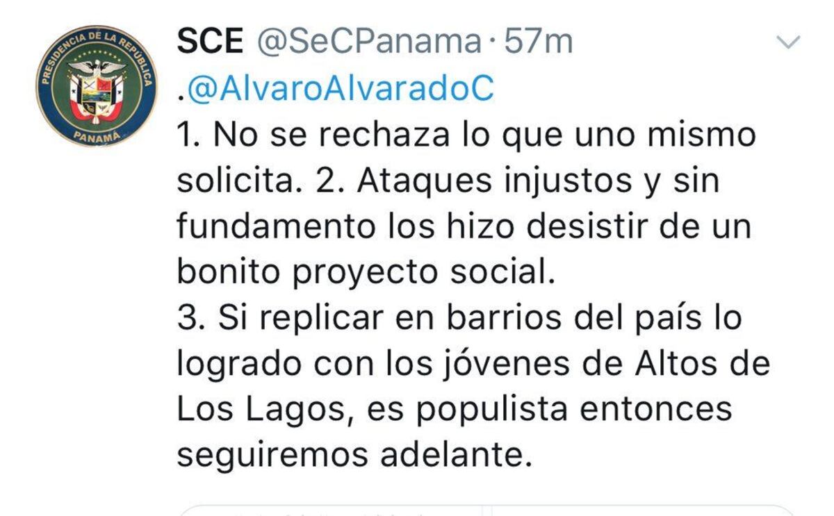 Estado aclara que Blas y Baloy fueron los que solicitaron el nombramiento