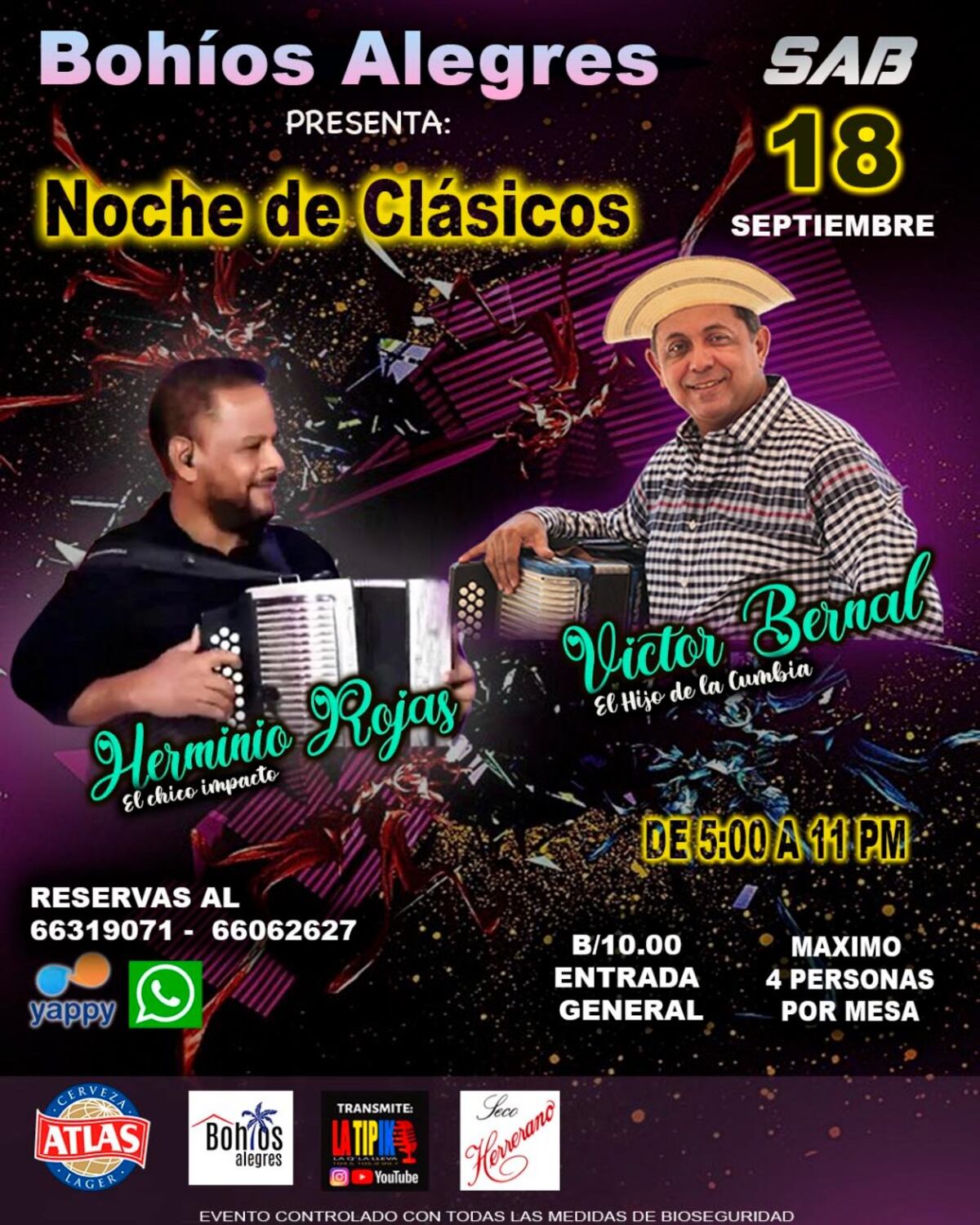 Se activan los bailes típicos. Hay mano a mano este sábado. Herminio Rojas ya se puso sus dos dosis contra covid