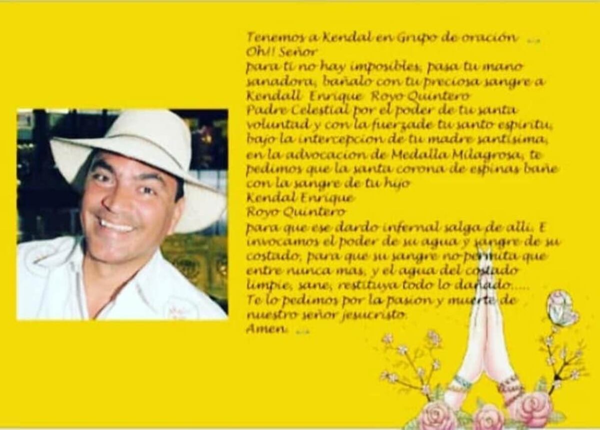 Presentador de TV, Kendal Royo, en estado delicado por covid-19. Jesús, alabao, lo ponen en cadena de oración