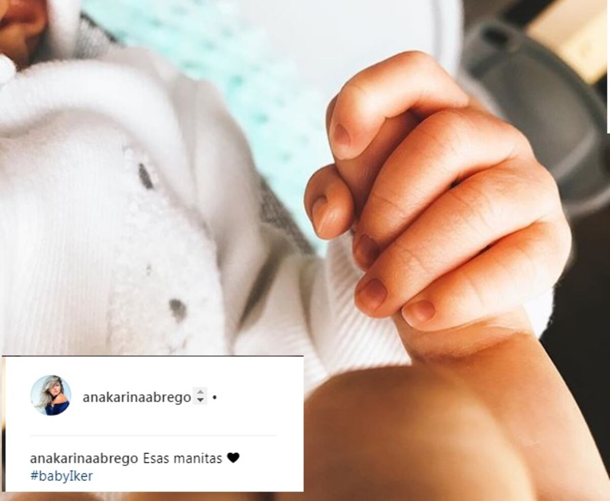 Ana Karina Ábrego muestra a su nuevo bebé Iker