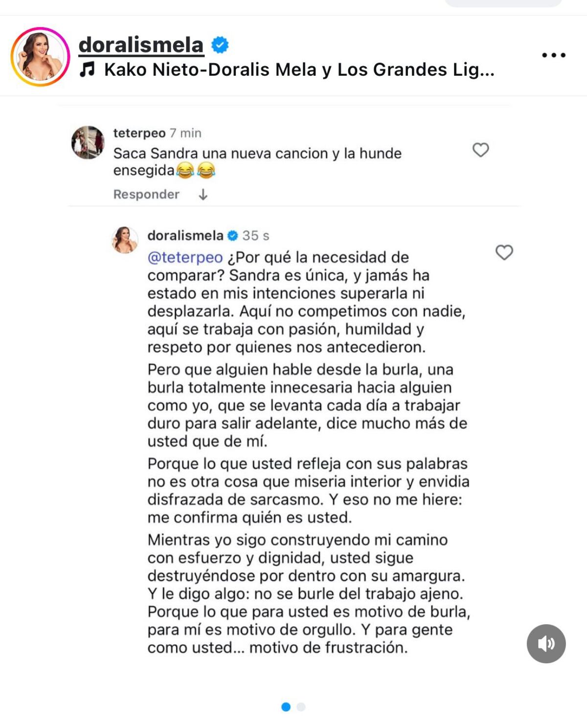 Le tiraron a Doralis... ¡y Sandra salió con la chancleta en mano para defenderla en redes!