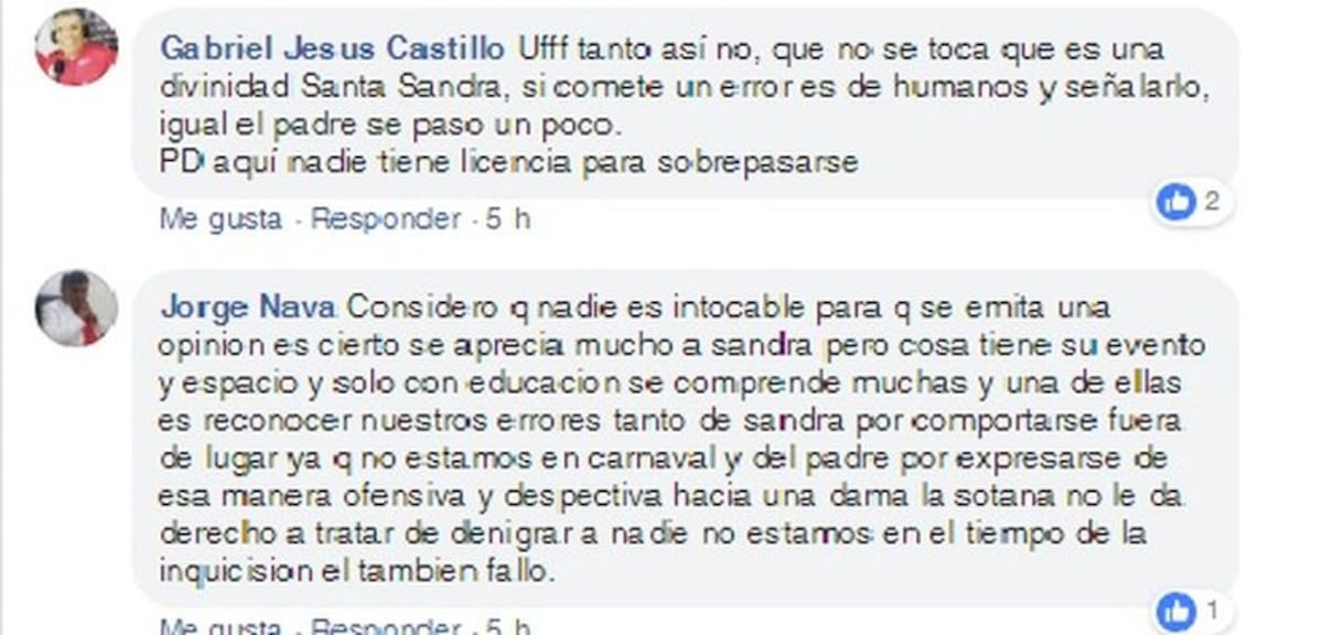 Se formó.Caras salen en defensa de Sandra, mandan a cura a enjuagarse la boca