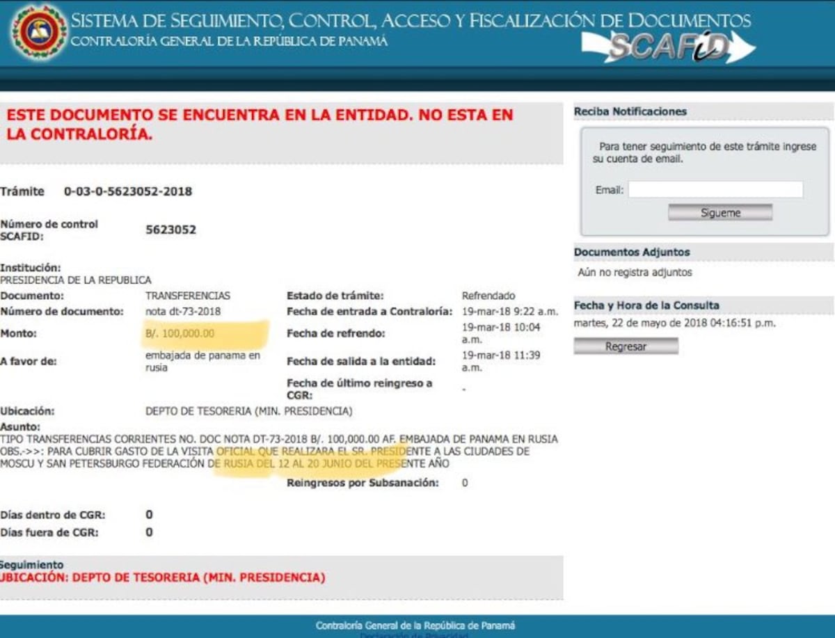 Embajador en Rusia dice que los $100 mil son un seguro para panameños que irán