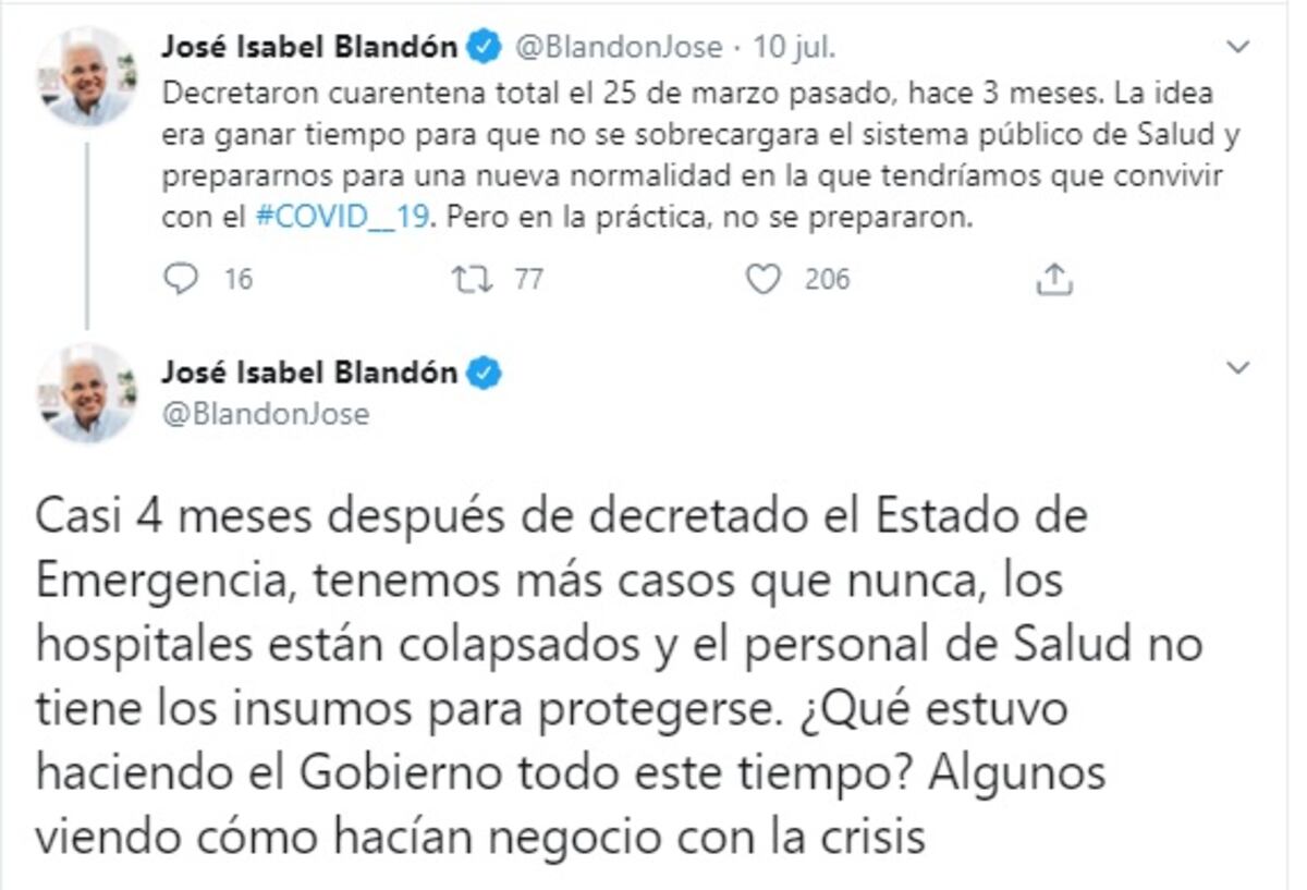‘Da rabia. Tienen a influencers ganando miles haciendo tik toks en su casa, mientras personal de salud pelea con las uñas’. Blandón se emberraca
