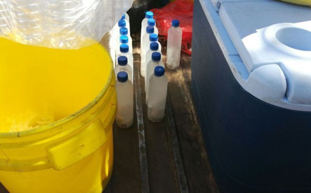 ¡jHORROR! Envasaban agua en botellas  en plena calle para venderlas