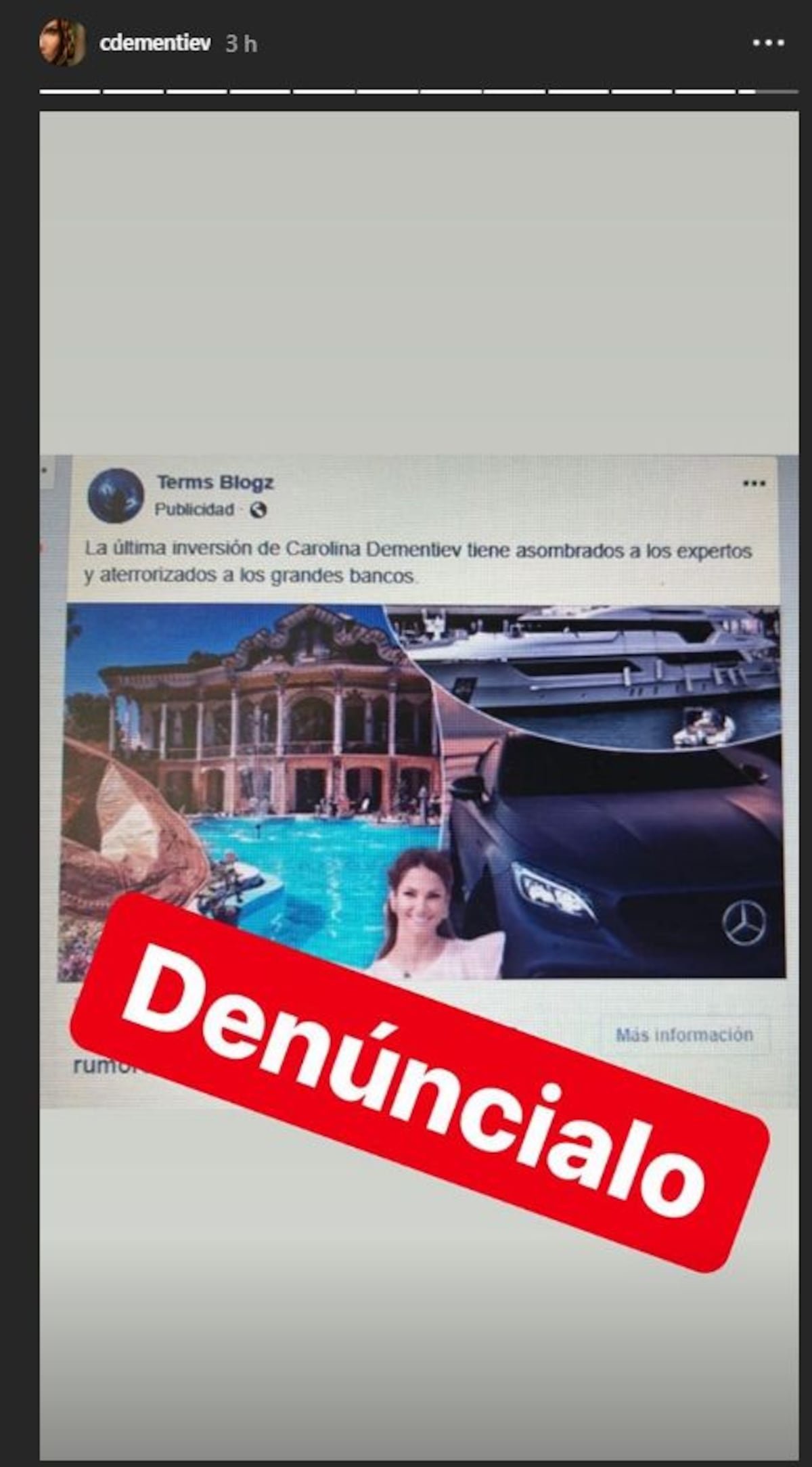 Carolina Dementiev pide ayuda para que denuncien cuentas en Facebook que podrían hacer que los panameños lo pierdan todo