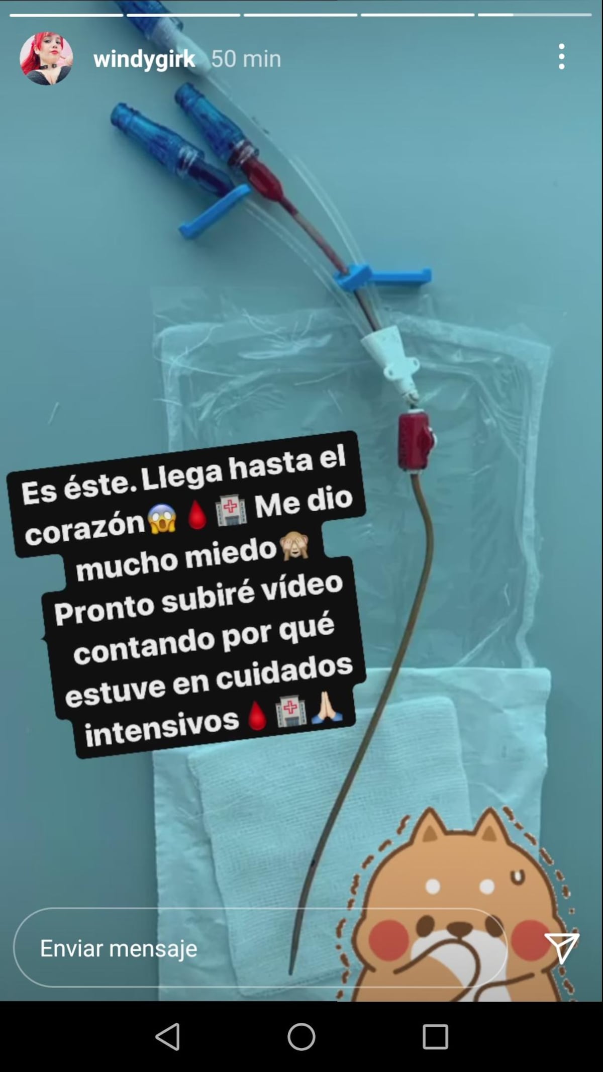 Windy Girk muestra las marcas que le quedaron tras su hospitalización 