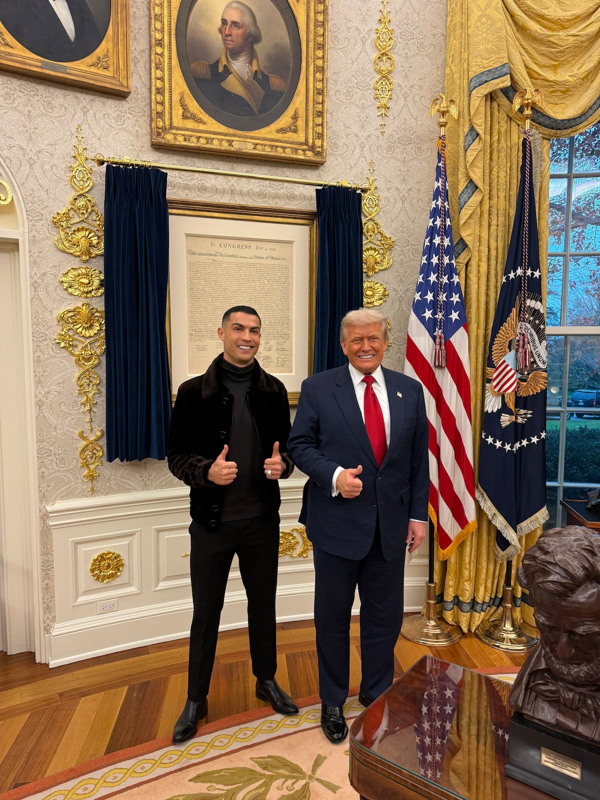 Cristiano sorprende en acto con Trump durante visita a Washington