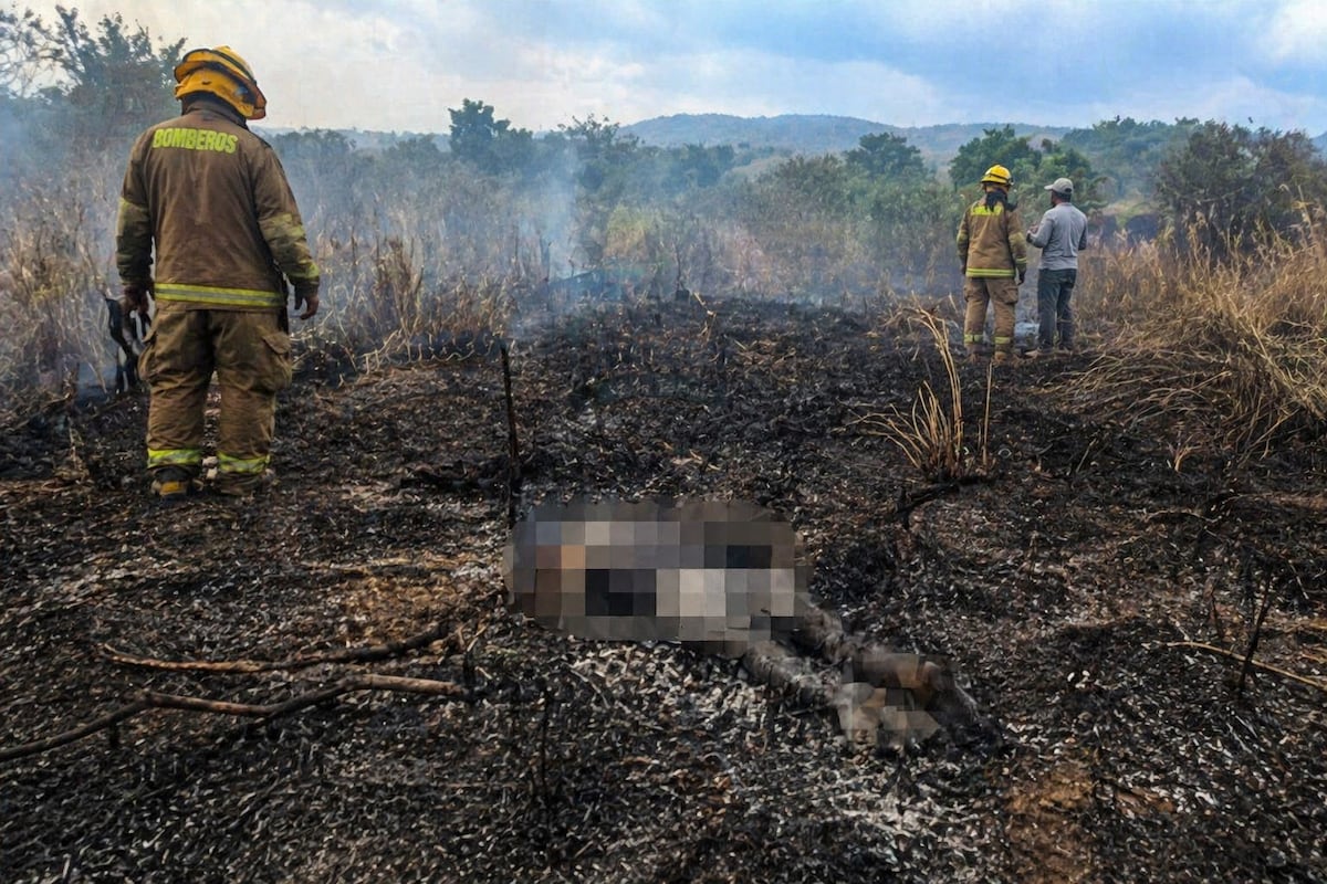 ¡Dios mio! Quiso quemar monte y terminó atrapado por el fuego