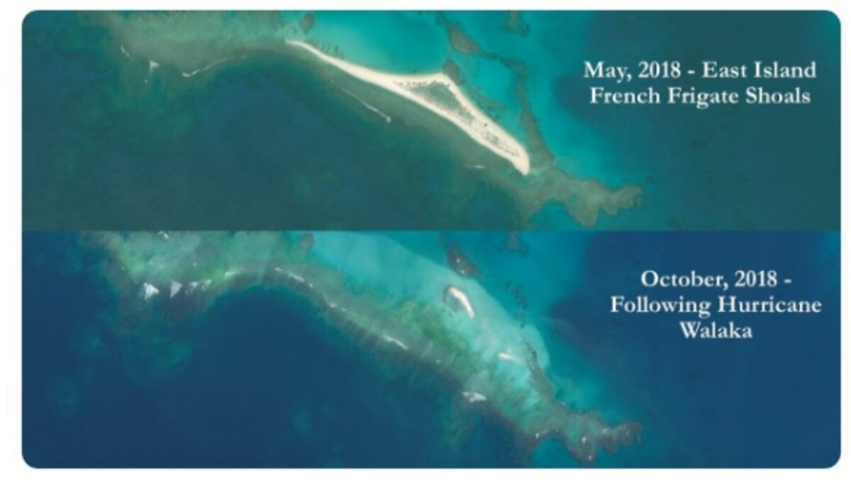 Isla en Hawái desaparece tras el paso del huracán Walaka