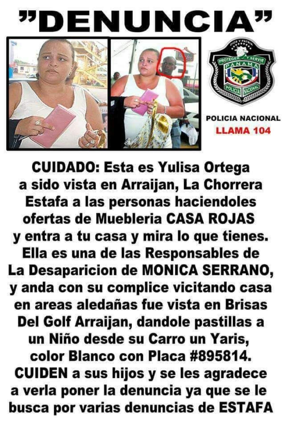 ES FALSA. Denuncia de WhatsApp de mujer vinculada en secuestro de Mónica Serrano