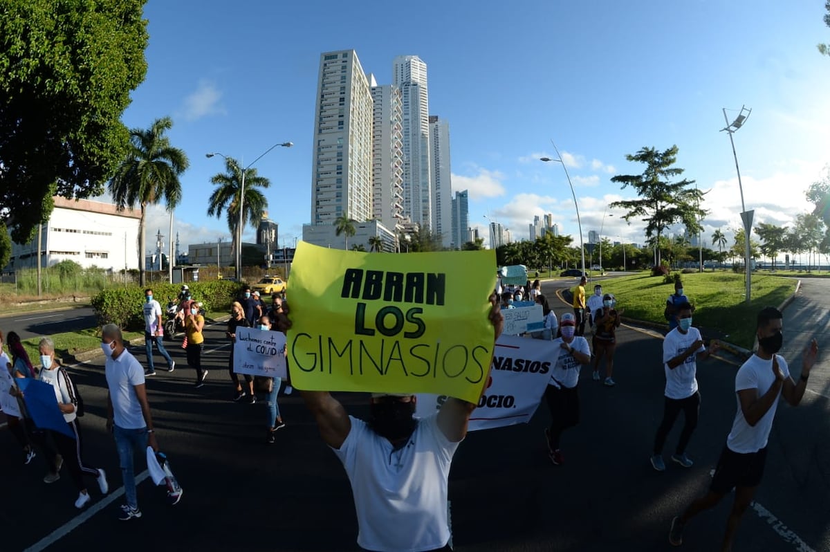 Están sin empleo. Más de 800 trabajadores piden la reapertura de los gimnasios. Videos