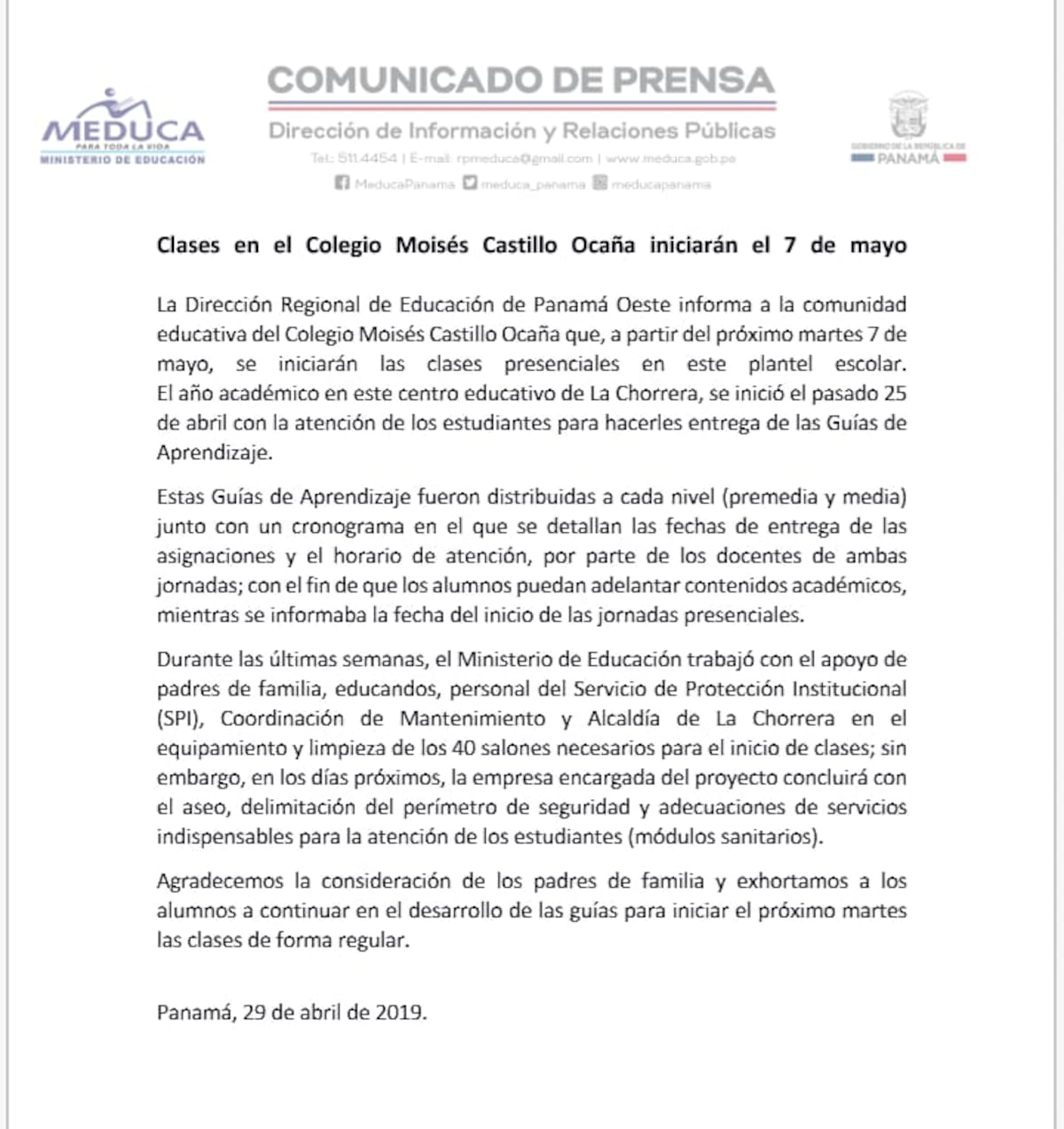 Castillistas regresarán a clases después de las elecciones