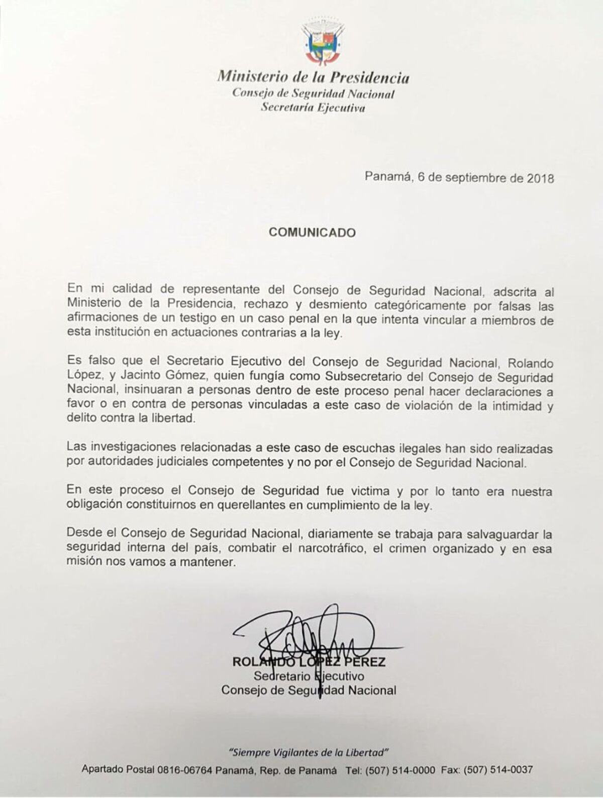 Secretario del Consejo de Seguridad se emberraca por declaraciones de un testigo