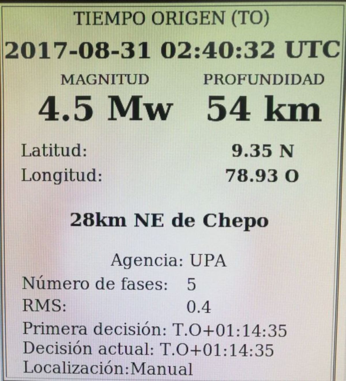 ¡TEMBLOR! Sismo se siente en la Ciudad de Panamá