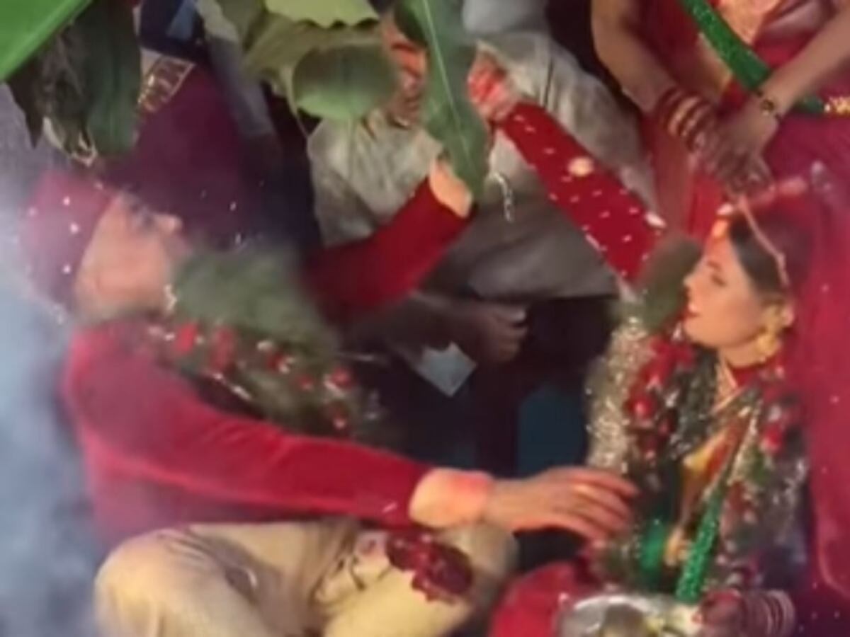 Novios se agarran a golpes en plena boda