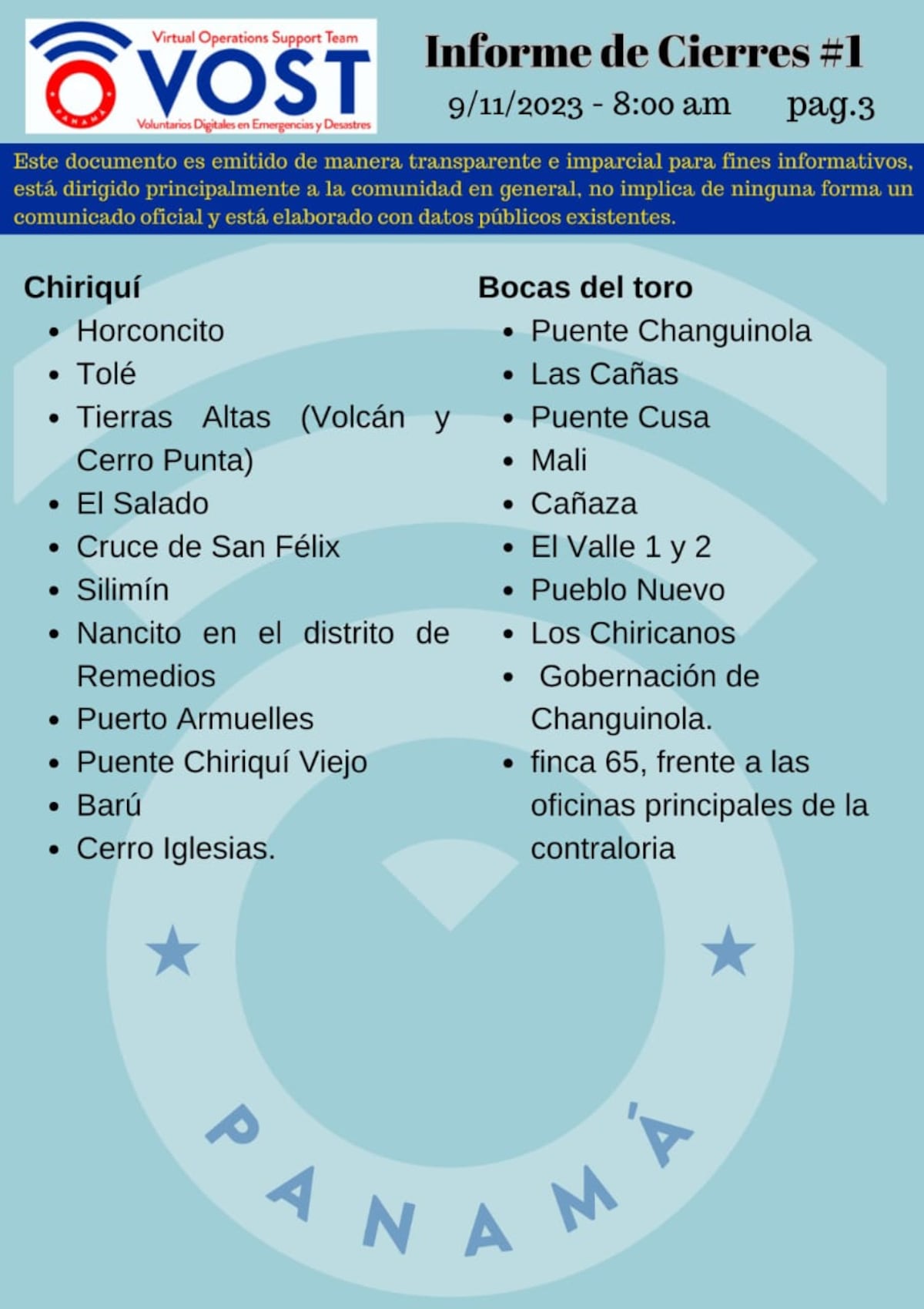 Bloqueos viales: este es el reporte del jueves 9 noviembre de 2023