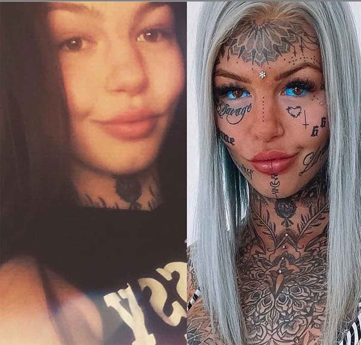 Se tatuó los ojos de azul y quedó ciega