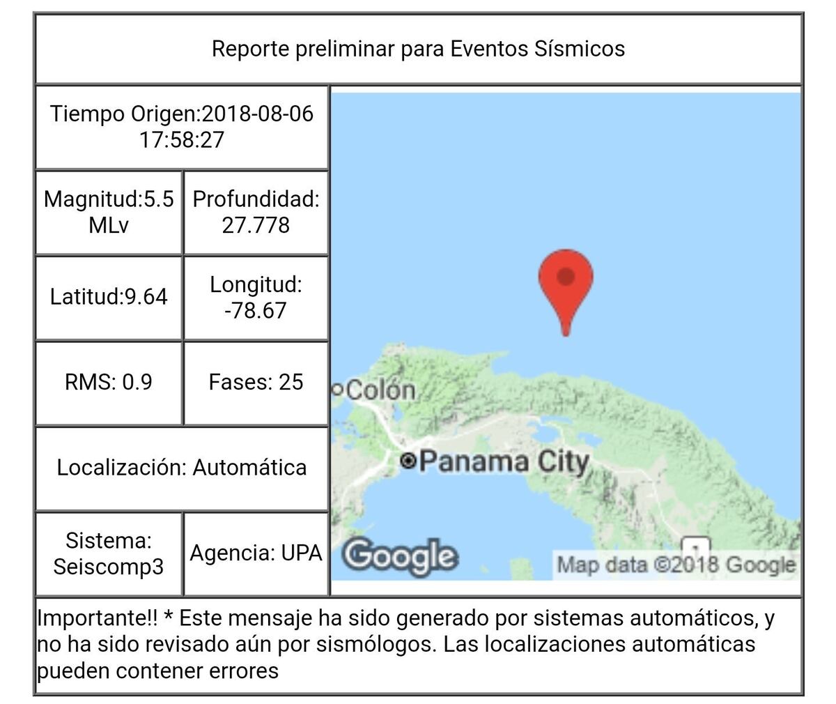 Sismo sacude Panamá. Sinaproc pide mantener la calma. Reporte dónde lo sintió...