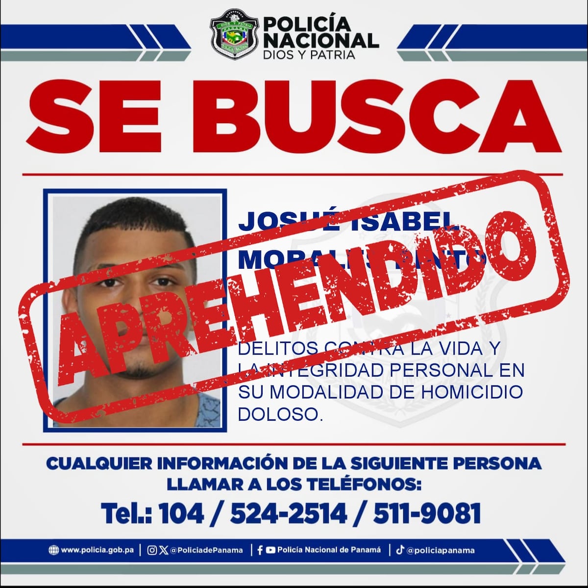 Así cae en Caimito uno de los más buscados por presunto homicidio en Chiriquí