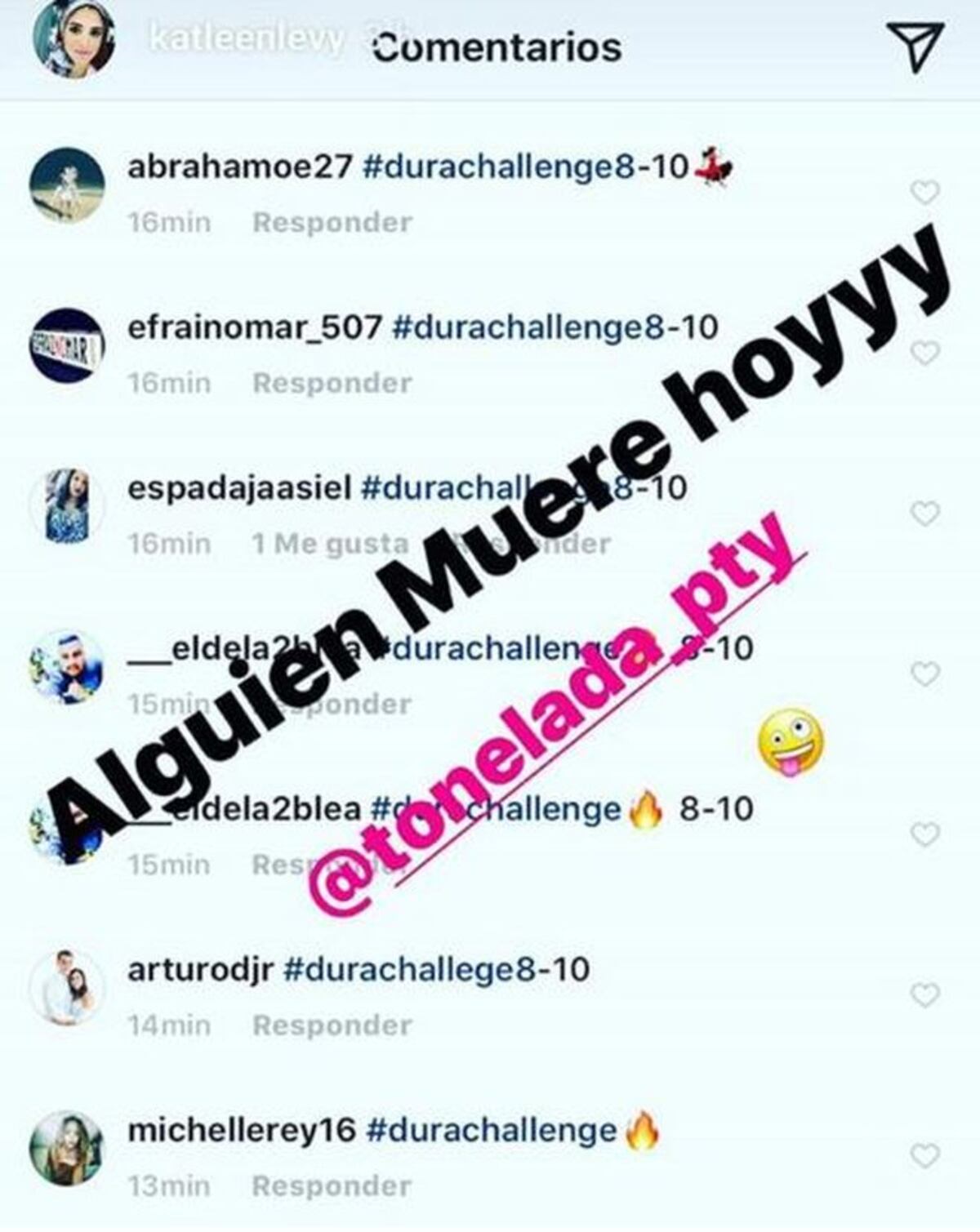 ¿SE ATREVERÁ? Esperan que Katleen Levy  haga el reto de baile 'Dura'