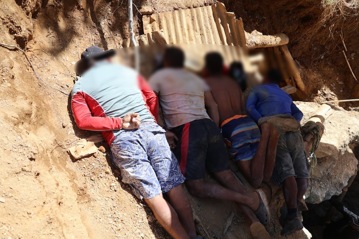 ¡Con las manos en la masa! Cuatro detenidos en presunto campamento de minería ilegal