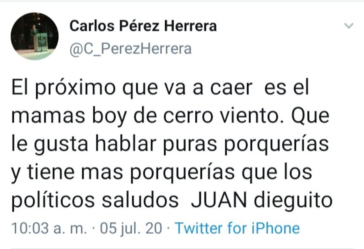 Supuesta amenaza contra Juan Diego revoluciona las redes. Se formó 