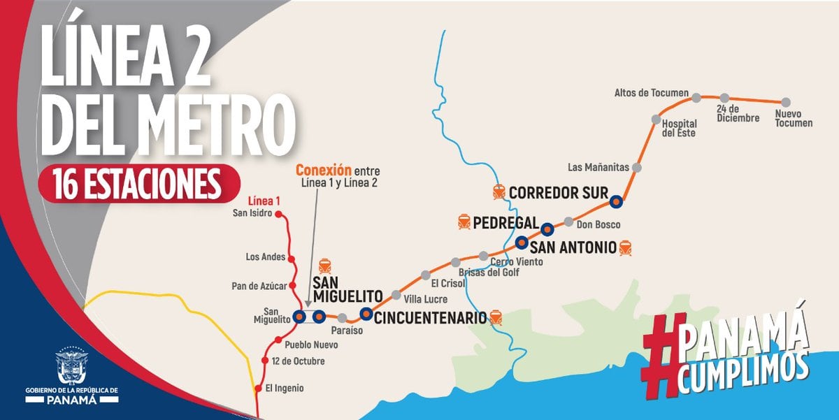 Peregrinos estrenan línea 2 del Metro.Conozca las estaciones abiertas al público